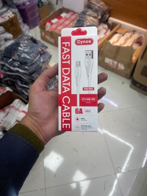 کابل شارژ اندرویدی میکرو | پکدار سفید | کیفیت عالی | cynco 08