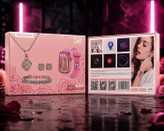واچ ساعت هوشمند زنانه ست هدیه بهمراه ۳ بند kw73mini | طرح اپل واچ مینی زنانه پک هدیه