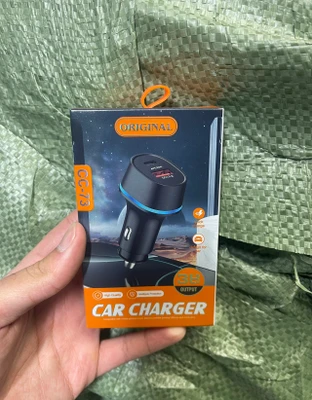 شارژر فندکی خودرو اورجینال ۲ پورت  cc-73 | اورجینال کیفیت عالی فست