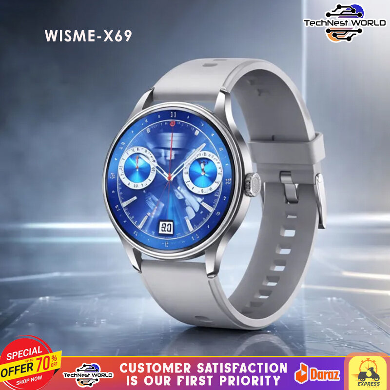 ساعت هوشمند اپل واچ | صفحه گرد | کیفیت عالی | ۳ بند | Wisme x69